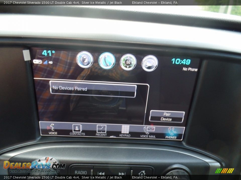 2017 Chevrolet Silverado 1500 LT Double Cab 4x4 Silver Ice Metallic / Jet Black Photo #34
