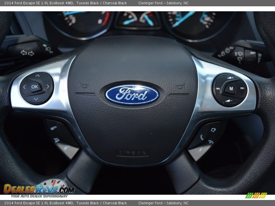 2014 Ford Escape SE 1.6L EcoBoost 4WD Tuxedo Black / Charcoal Black Photo #22