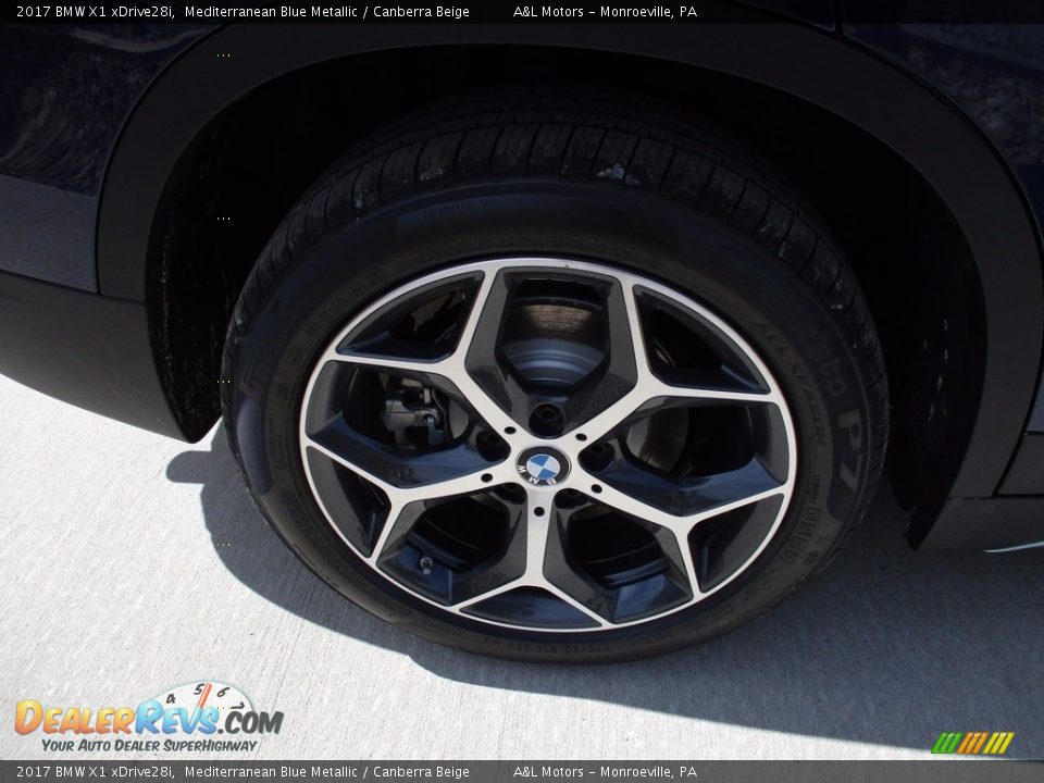 2017 BMW X1 xDrive28i Mediterranean Blue Metallic / Canberra Beige Photo #3