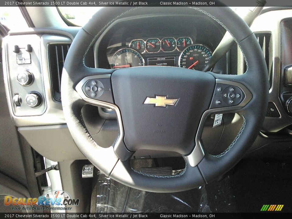 2017 Chevrolet Silverado 1500 LT Double Cab 4x4 Silver Ice Metallic / Jet Black Photo #7