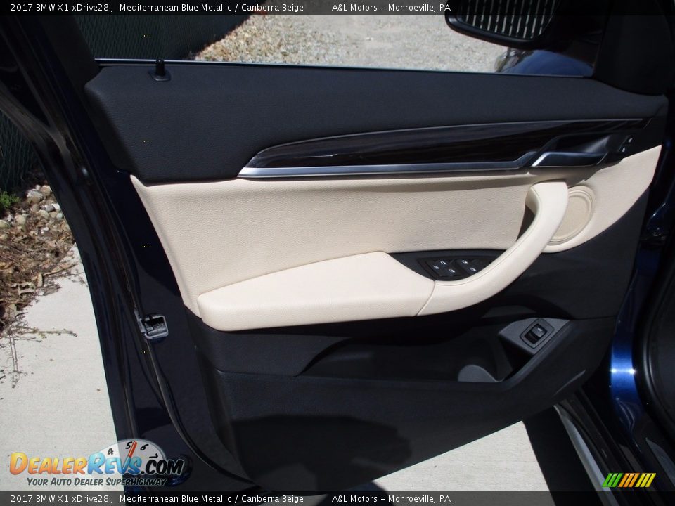 2017 BMW X1 xDrive28i Mediterranean Blue Metallic / Canberra Beige Photo #10