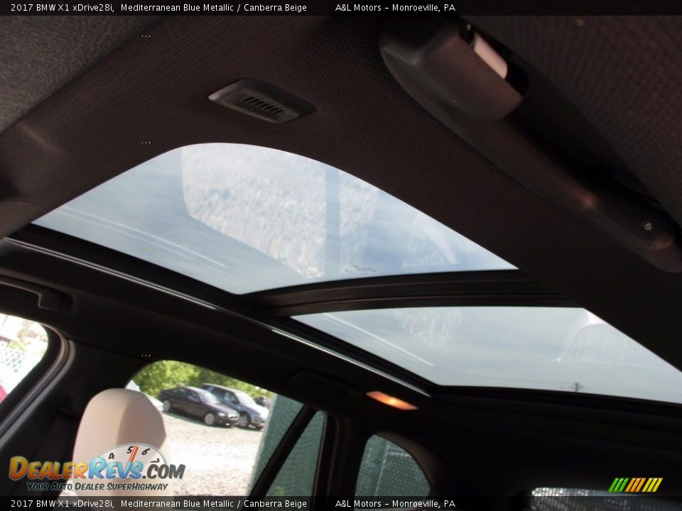 2017 BMW X1 xDrive28i Mediterranean Blue Metallic / Canberra Beige Photo #11