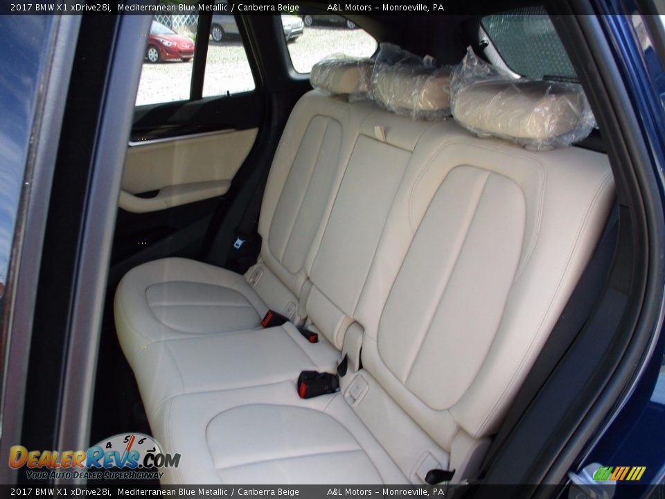 2017 BMW X1 xDrive28i Mediterranean Blue Metallic / Canberra Beige Photo #13