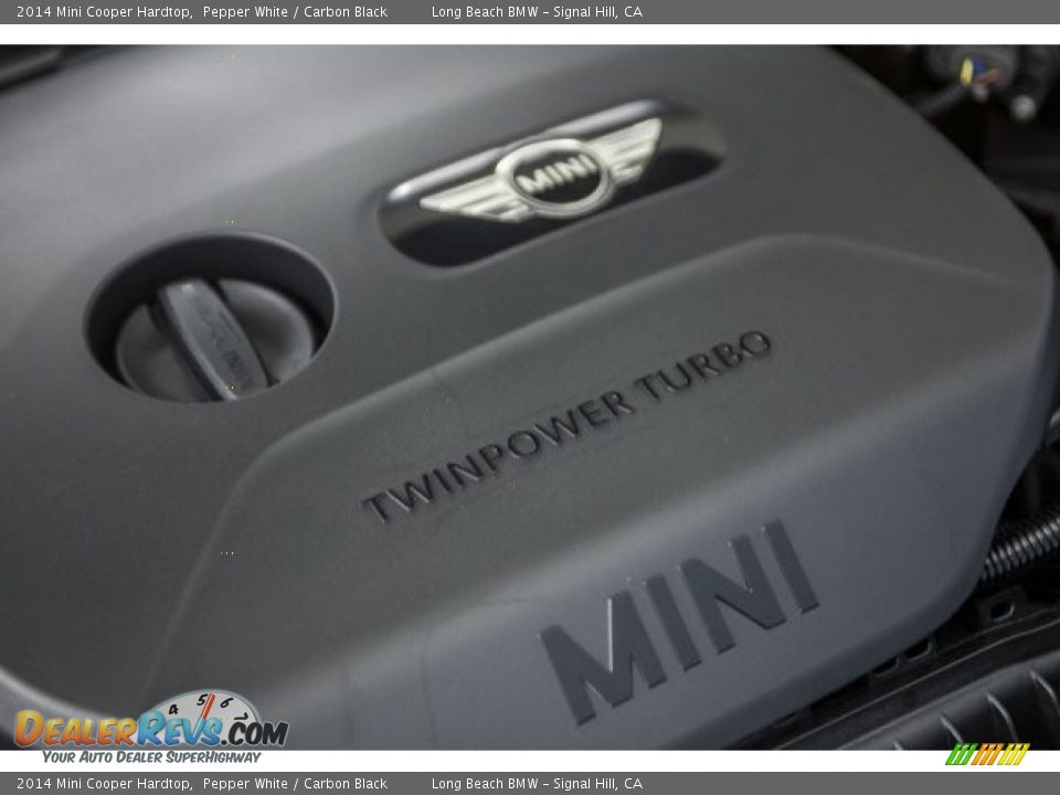 2014 Mini Cooper Hardtop Pepper White / Carbon Black Photo #24