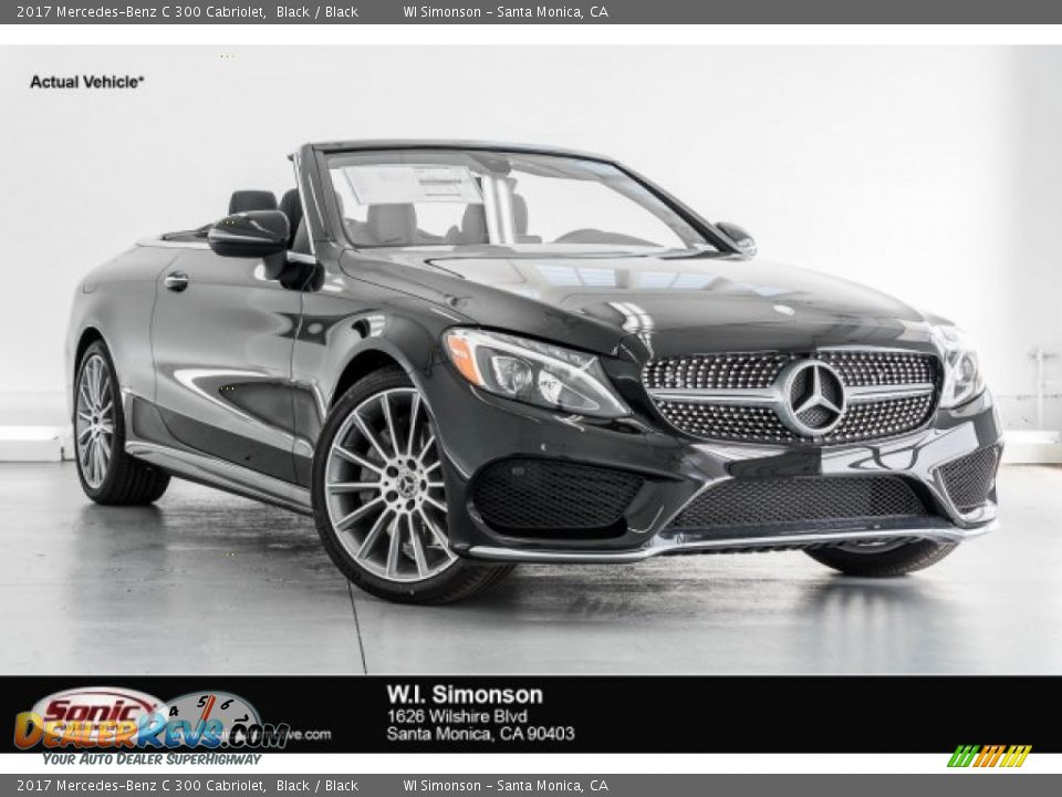 2017 Mercedes-Benz C 300 Cabriolet Black / Black Photo #1