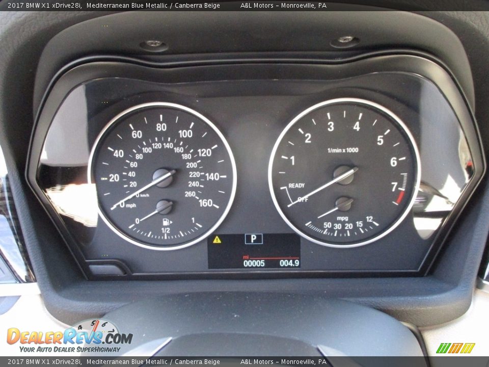 2017 BMW X1 xDrive28i Mediterranean Blue Metallic / Canberra Beige Photo #20