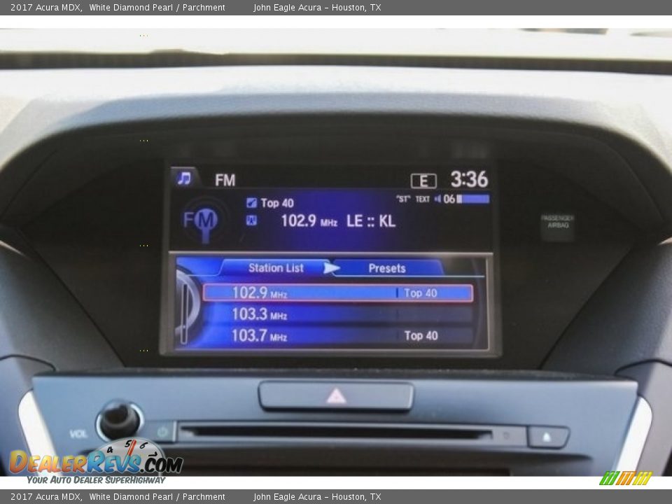 2017 Acura MDX White Diamond Pearl / Parchment Photo #36