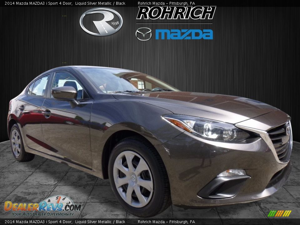2014 Mazda MAZDA3 i Sport 4 Door Liquid Silver Metallic / Black Photo #1