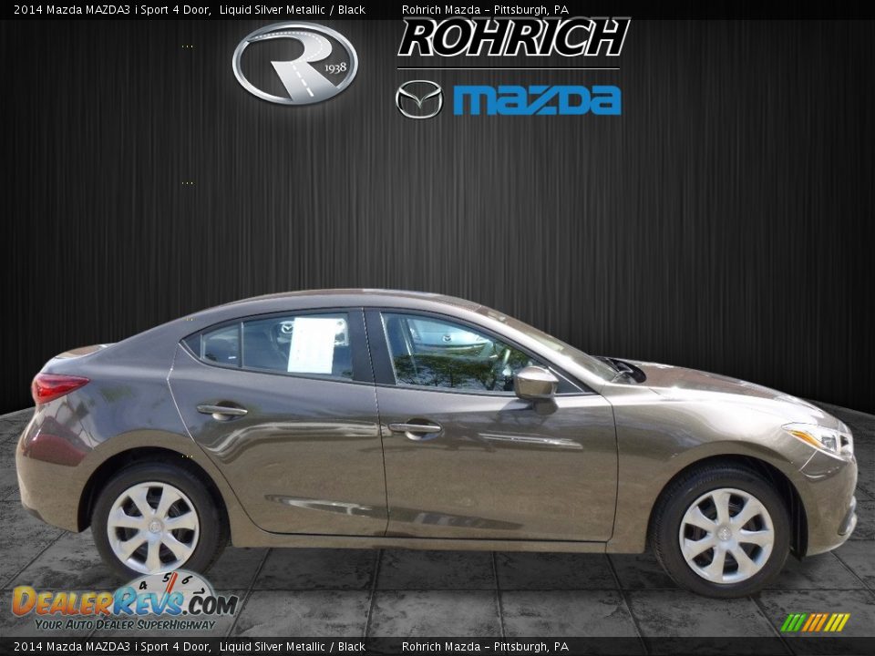 2014 Mazda MAZDA3 i Sport 4 Door Liquid Silver Metallic / Black Photo #2