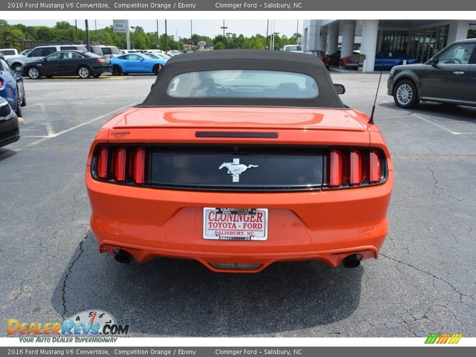 2016 Ford Mustang V6 Convertible Competition Orange / Ebony Photo #4