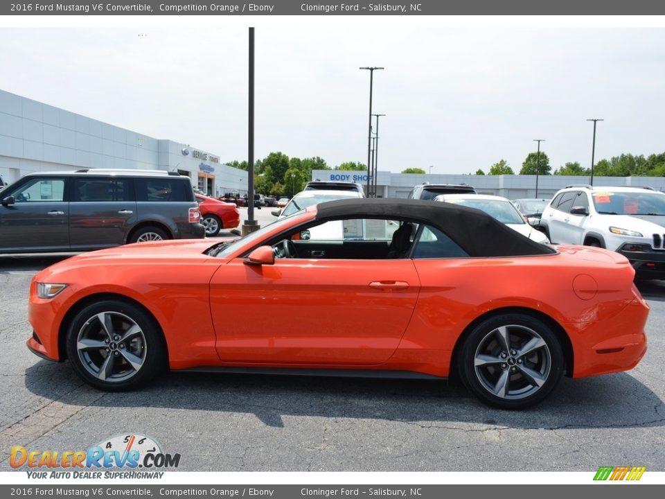 2016 Ford Mustang V6 Convertible Competition Orange / Ebony Photo #5