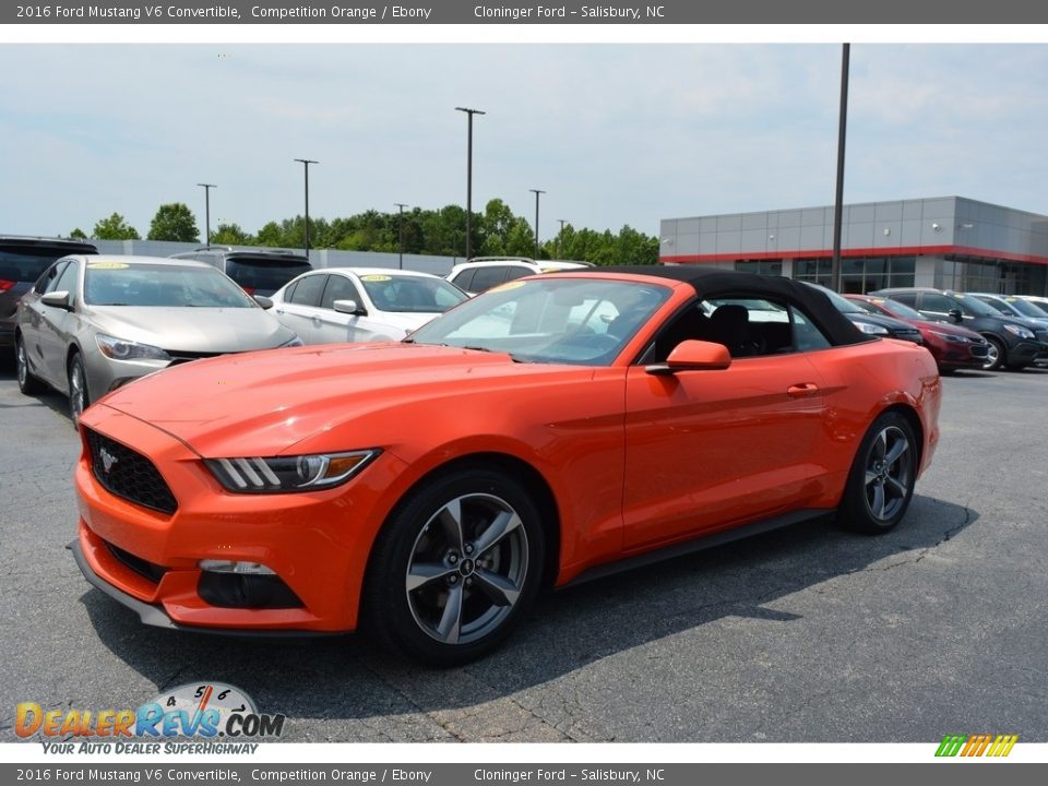 2016 Ford Mustang V6 Convertible Competition Orange / Ebony Photo #6