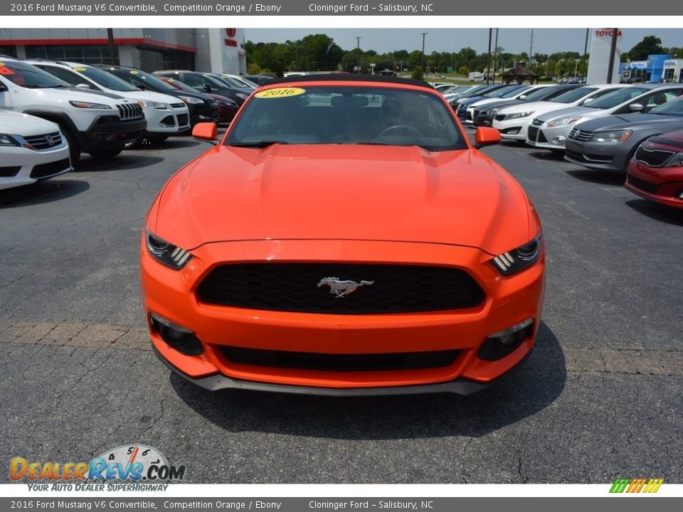 2016 Ford Mustang V6 Convertible Competition Orange / Ebony Photo #7