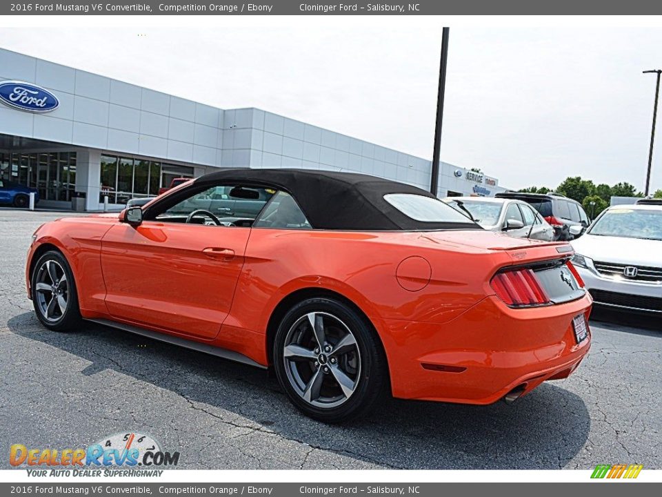 2016 Ford Mustang V6 Convertible Competition Orange / Ebony Photo #25