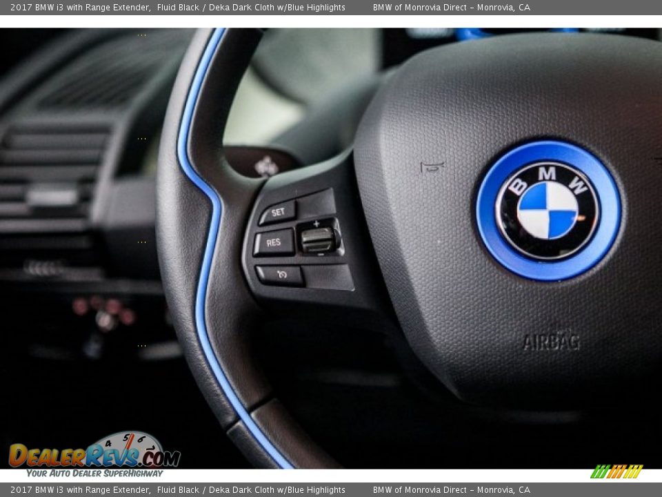 2017 BMW i3 with Range Extender Fluid Black / Deka Dark Cloth w/Blue Highlights Photo #17