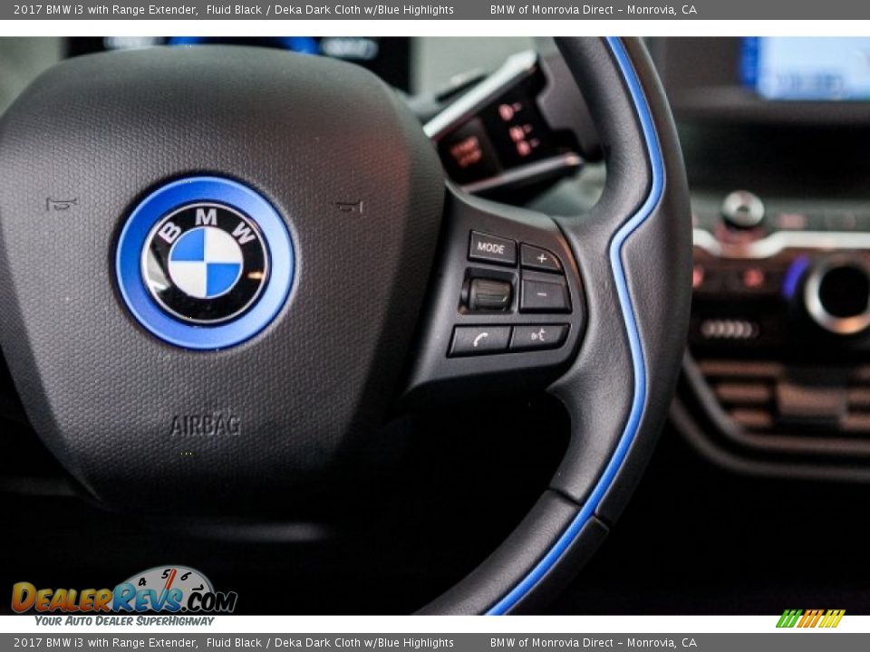 2017 BMW i3 with Range Extender Fluid Black / Deka Dark Cloth w/Blue Highlights Photo #18