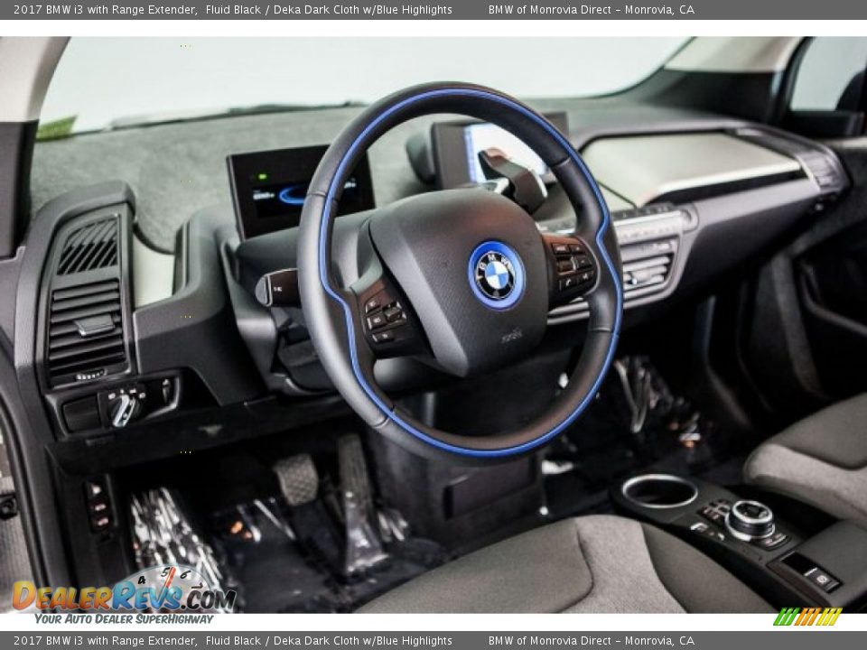 2017 BMW i3 with Range Extender Fluid Black / Deka Dark Cloth w/Blue Highlights Photo #20