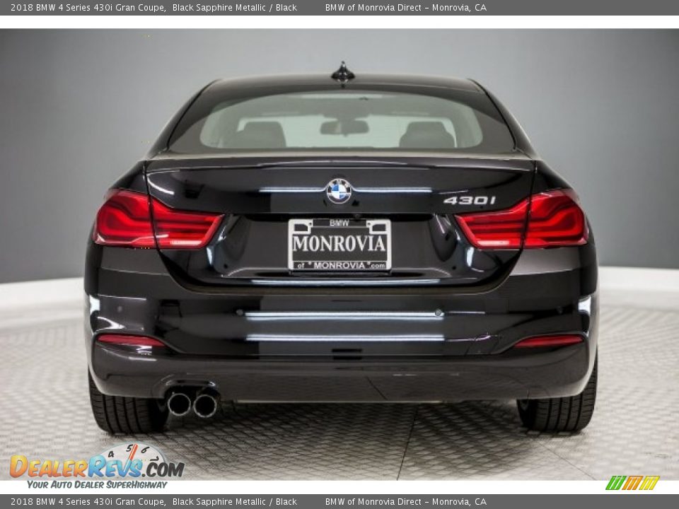 2018 BMW 4 Series 430i Gran Coupe Black Sapphire Metallic / Black Photo #4