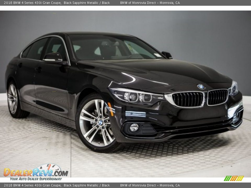 2018 BMW 4 Series 430i Gran Coupe Black Sapphire Metallic / Black Photo #12