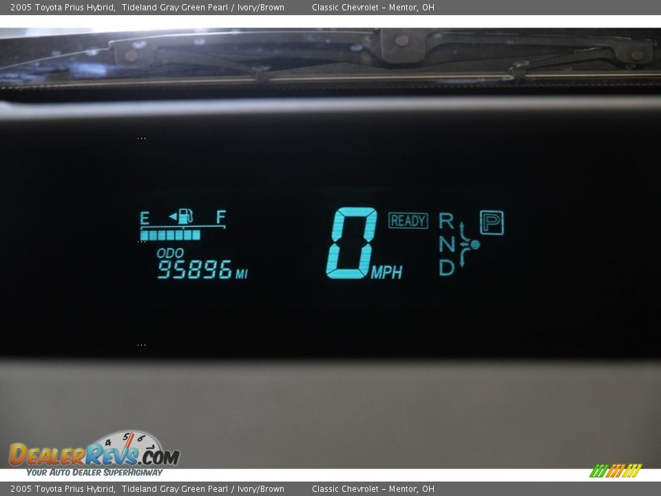 2005 Toyota Prius Hybrid Tideland Gray Green Pearl / Ivory/Brown Photo #8