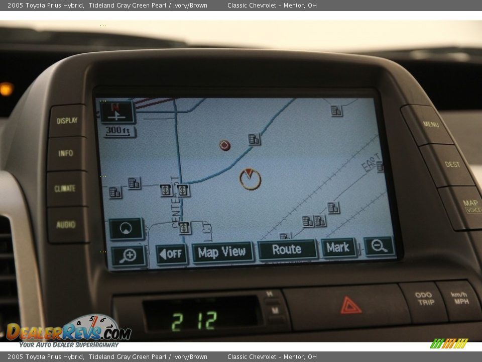 2005 Toyota Prius Hybrid Tideland Gray Green Pearl / Ivory/Brown Photo #9