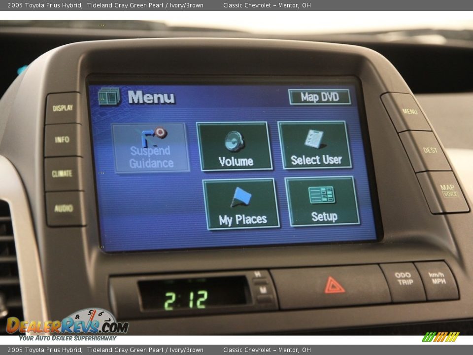 2005 Toyota Prius Hybrid Tideland Gray Green Pearl / Ivory/Brown Photo #10
