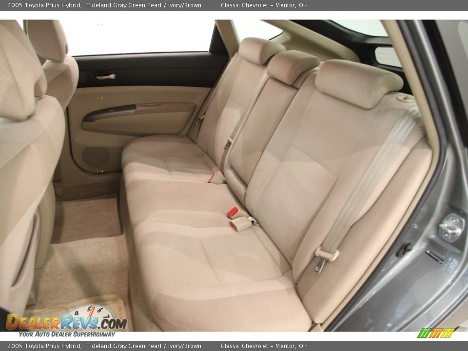 2005 Toyota Prius Hybrid Tideland Gray Green Pearl / Ivory/Brown Photo #13