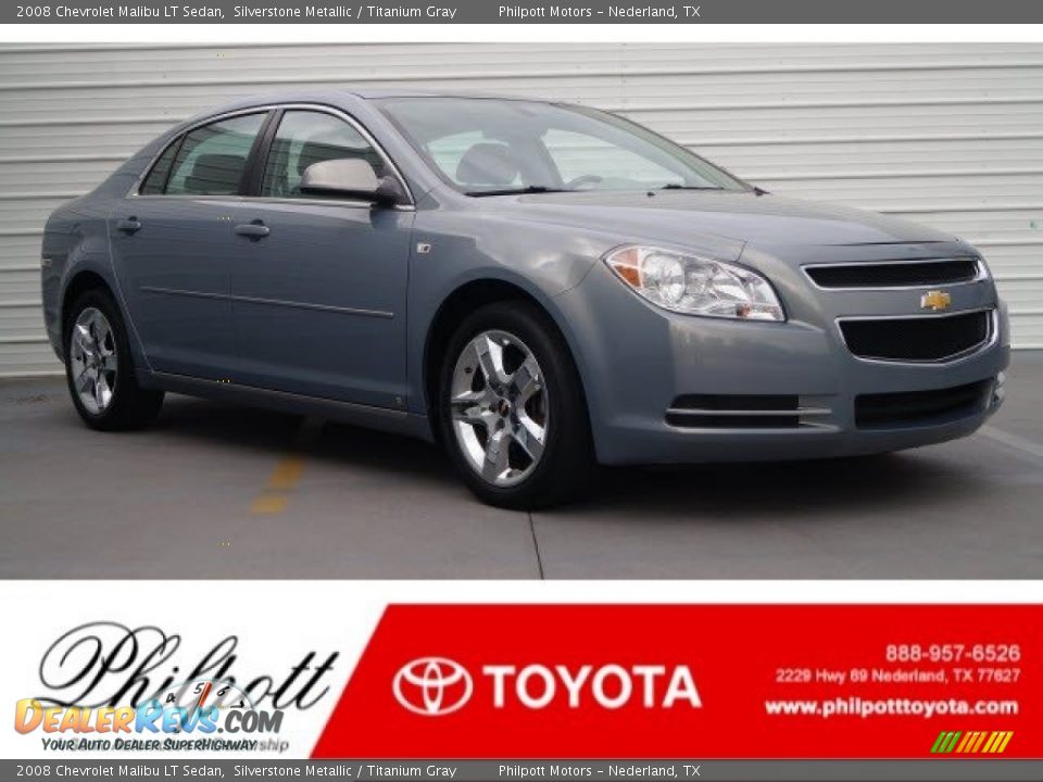 2008 Chevrolet Malibu LT Sedan Silverstone Metallic / Titanium Gray Photo #1