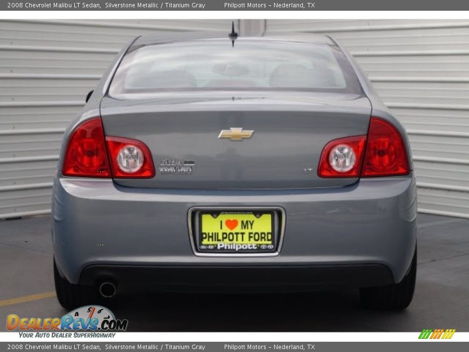 2008 Chevrolet Malibu LT Sedan Silverstone Metallic / Titanium Gray Photo #6