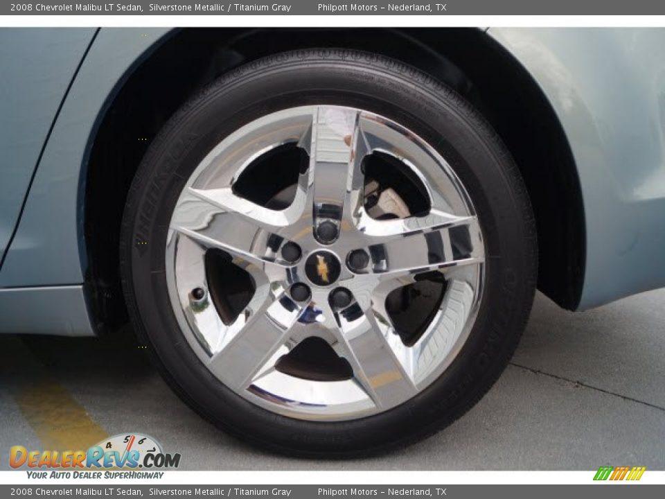 2008 Chevrolet Malibu LT Sedan Silverstone Metallic / Titanium Gray Photo #15