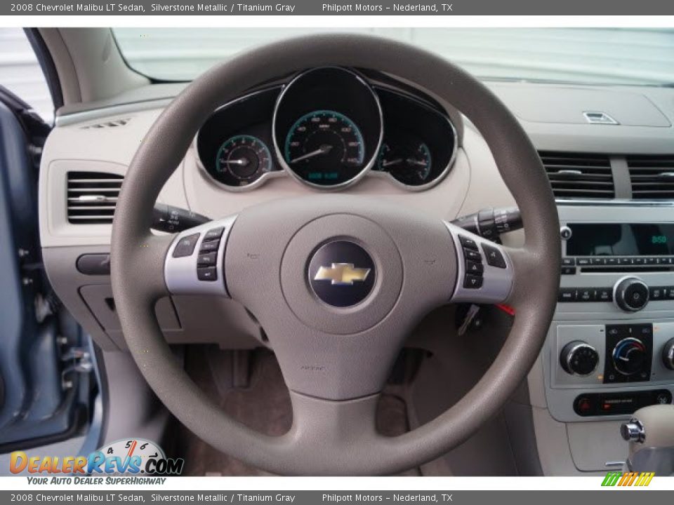 2008 Chevrolet Malibu LT Sedan Silverstone Metallic / Titanium Gray Photo #20