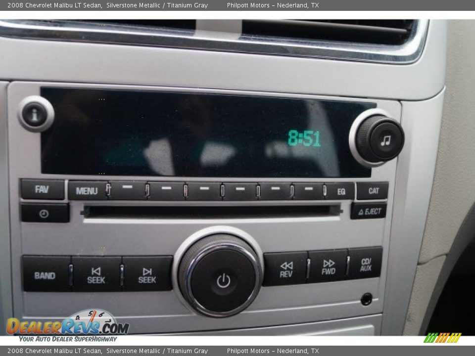 2008 Chevrolet Malibu LT Sedan Silverstone Metallic / Titanium Gray Photo #24