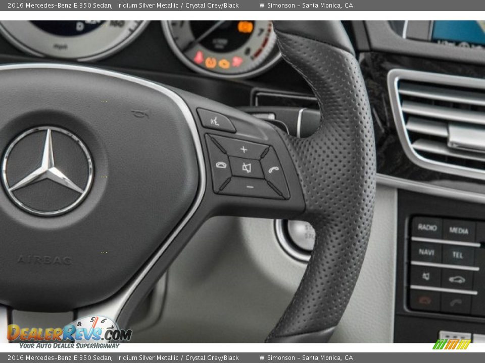 2016 Mercedes-Benz E 350 Sedan Iridium Silver Metallic / Crystal Grey/Black Photo #17