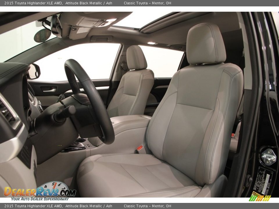 2015 Toyota Highlander XLE AWD Attitude Black Metallic / Ash Photo #5