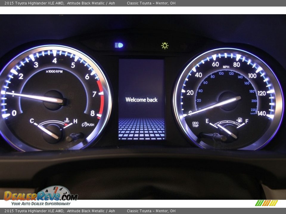2015 Toyota Highlander XLE AWD Attitude Black Metallic / Ash Photo #7