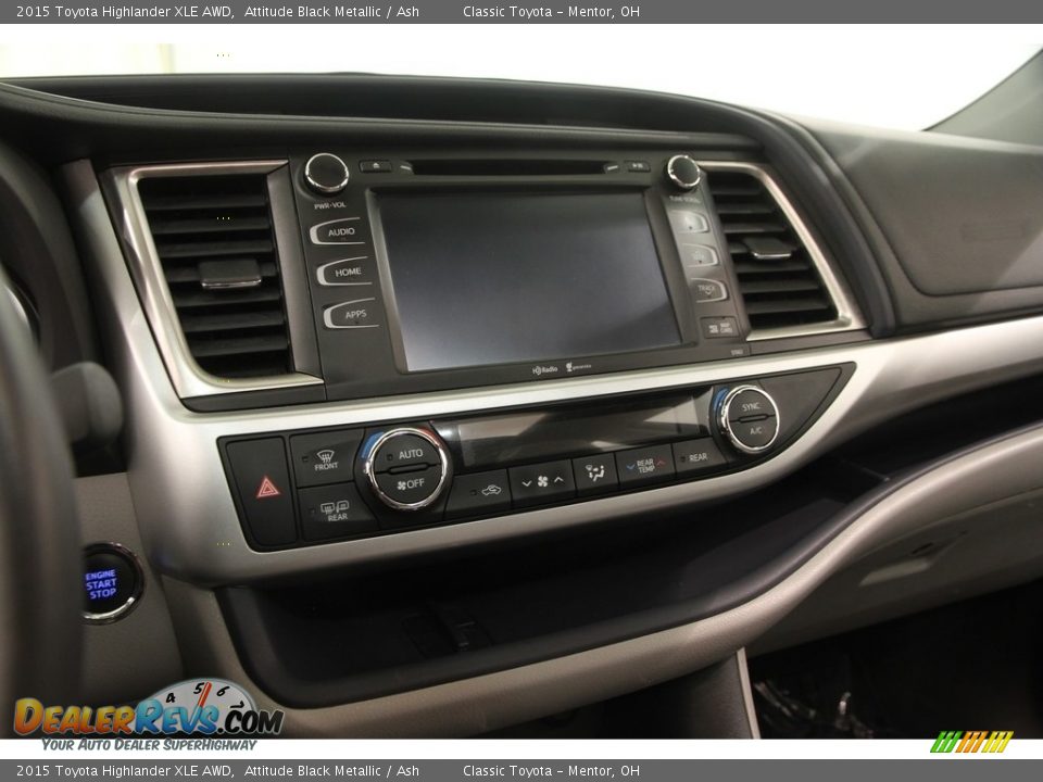 2015 Toyota Highlander XLE AWD Attitude Black Metallic / Ash Photo #9