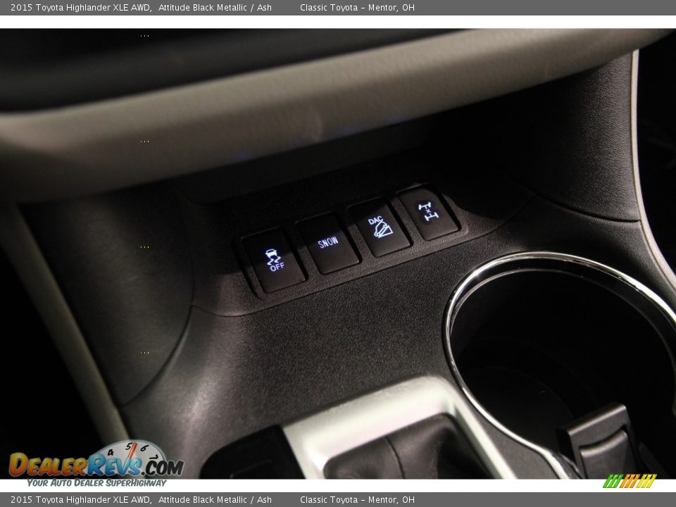 2015 Toyota Highlander XLE AWD Attitude Black Metallic / Ash Photo #12