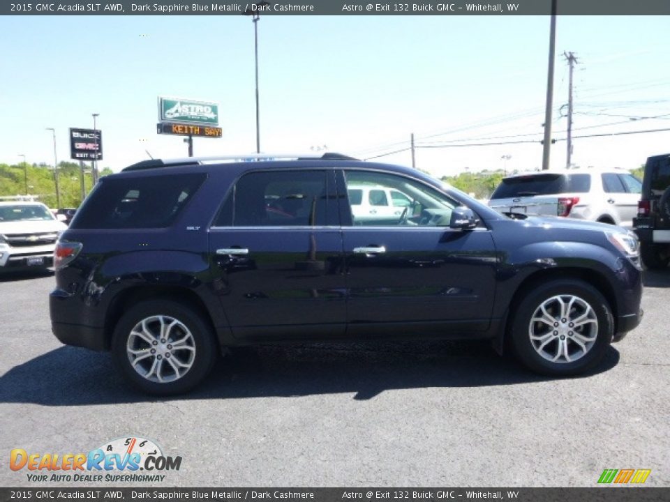 2015 GMC Acadia SLT AWD Dark Sapphire Blue Metallic / Dark Cashmere Photo #3