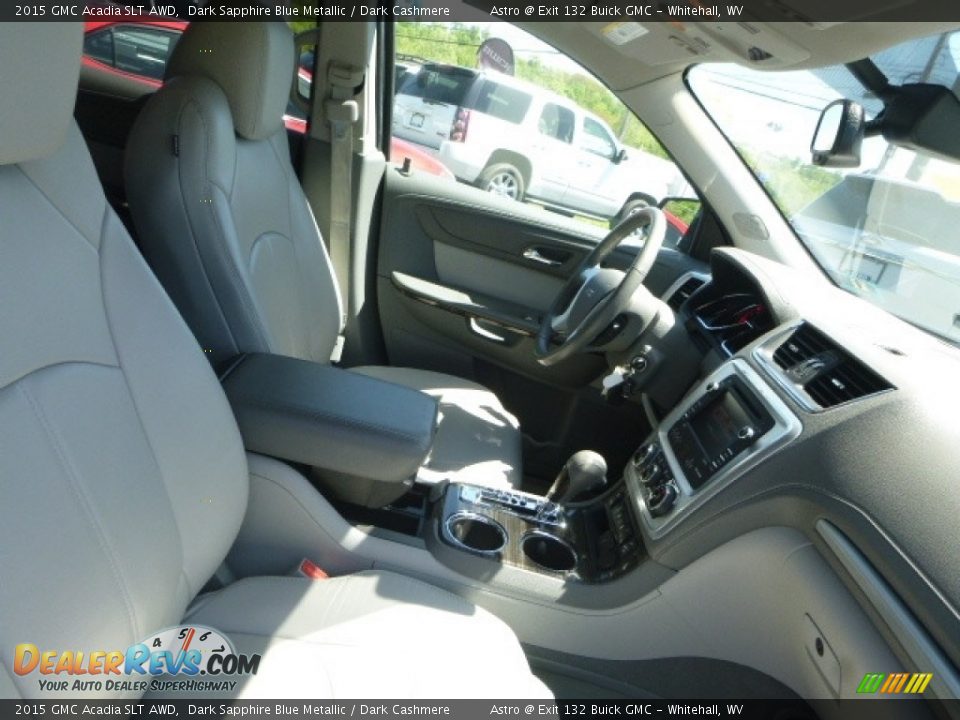 2015 GMC Acadia SLT AWD Dark Sapphire Blue Metallic / Dark Cashmere Photo #4
