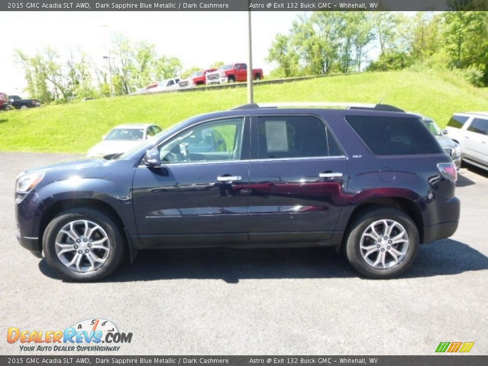 2015 GMC Acadia SLT AWD Dark Sapphire Blue Metallic / Dark Cashmere Photo #11
