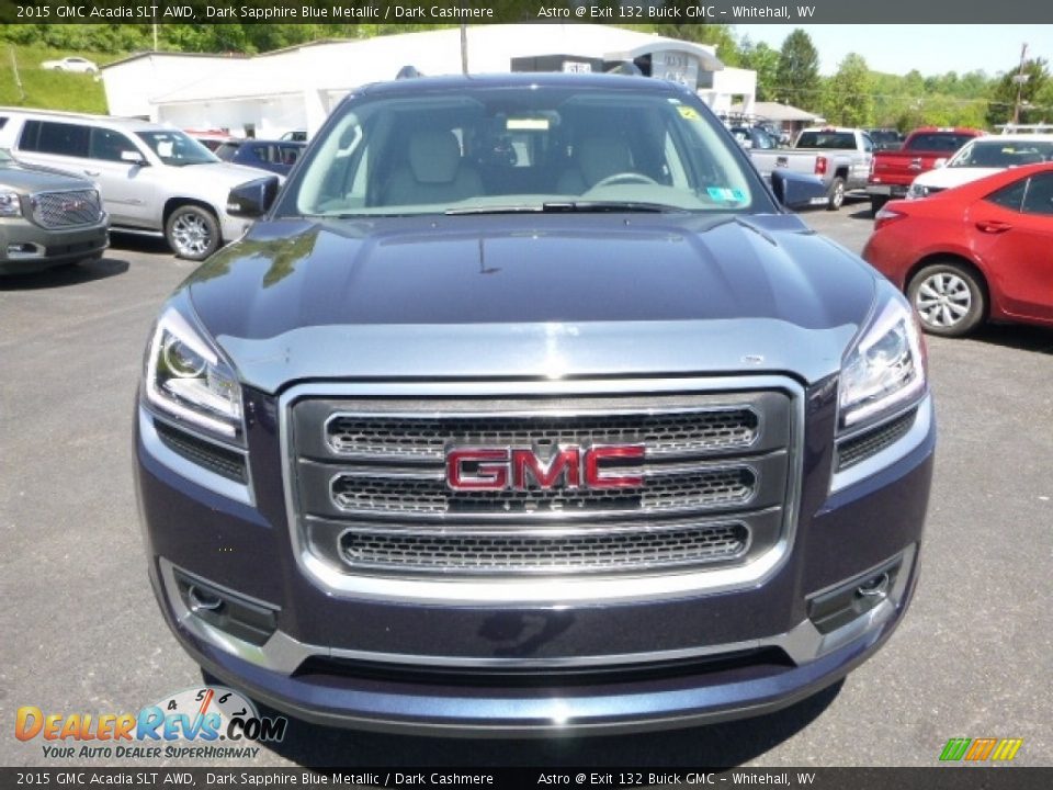 2015 GMC Acadia SLT AWD Dark Sapphire Blue Metallic / Dark Cashmere Photo #13