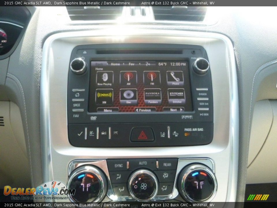 2015 GMC Acadia SLT AWD Dark Sapphire Blue Metallic / Dark Cashmere Photo #17