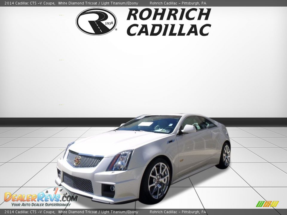 2014 Cadillac CTS -V Coupe White Diamond Tricoat / Light Titanium/Ebony Photo #1