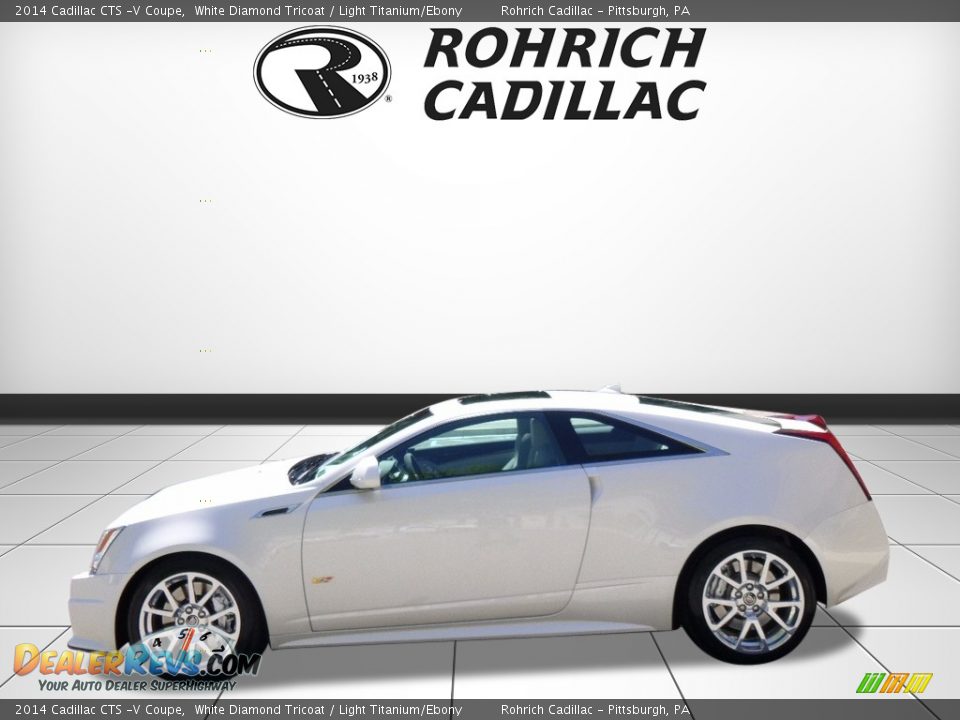 2014 Cadillac CTS -V Coupe White Diamond Tricoat / Light Titanium/Ebony Photo #2