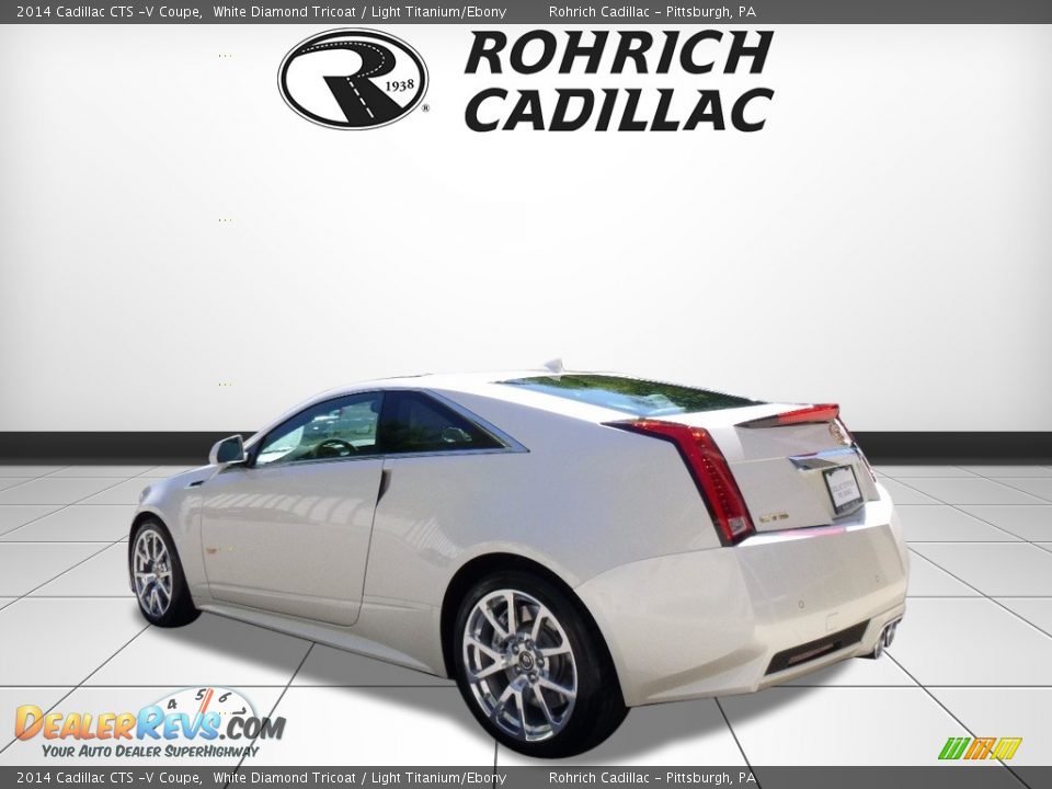 2014 Cadillac CTS -V Coupe White Diamond Tricoat / Light Titanium/Ebony Photo #3
