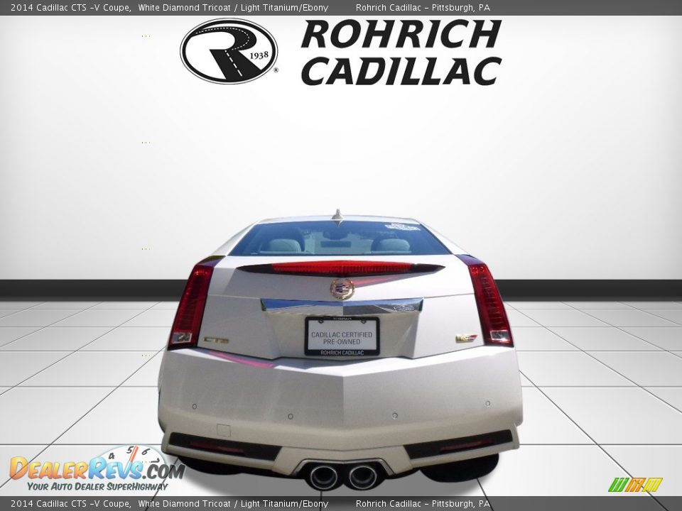 2014 Cadillac CTS -V Coupe White Diamond Tricoat / Light Titanium/Ebony Photo #4