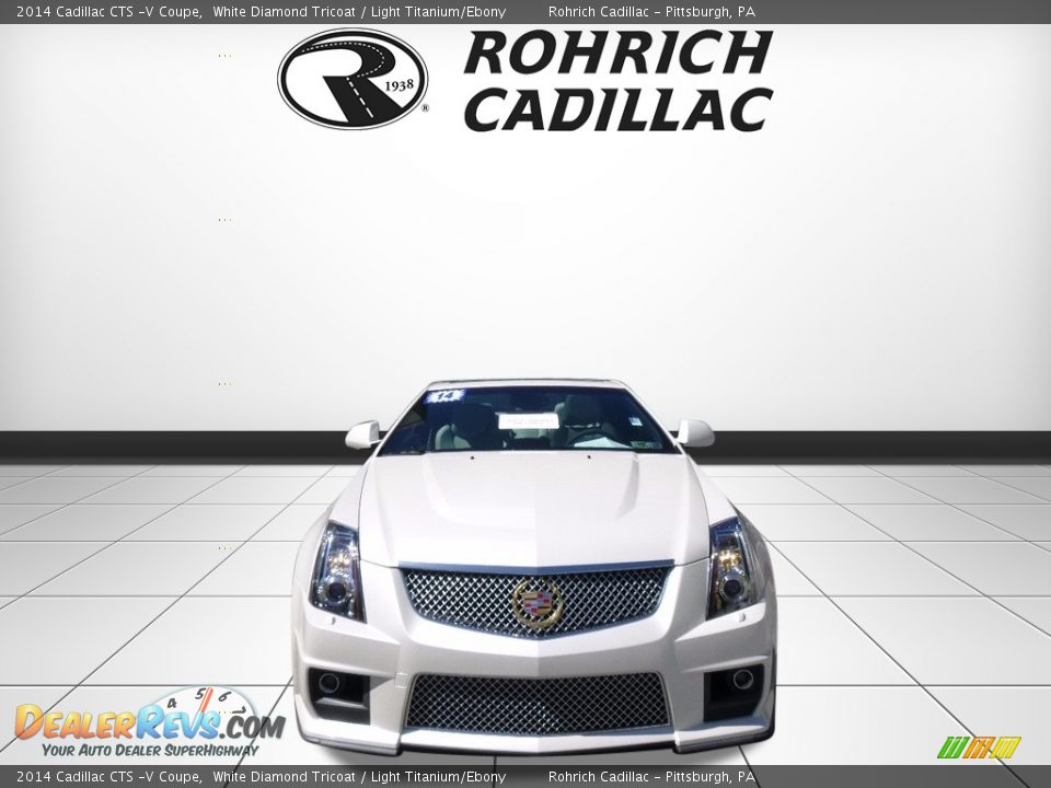 2014 Cadillac CTS -V Coupe White Diamond Tricoat / Light Titanium/Ebony Photo #8