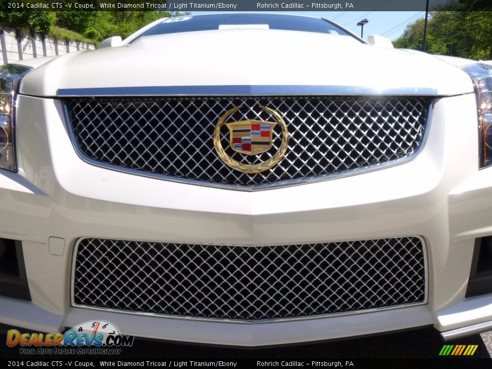 2014 Cadillac CTS -V Coupe White Diamond Tricoat / Light Titanium/Ebony Photo #9