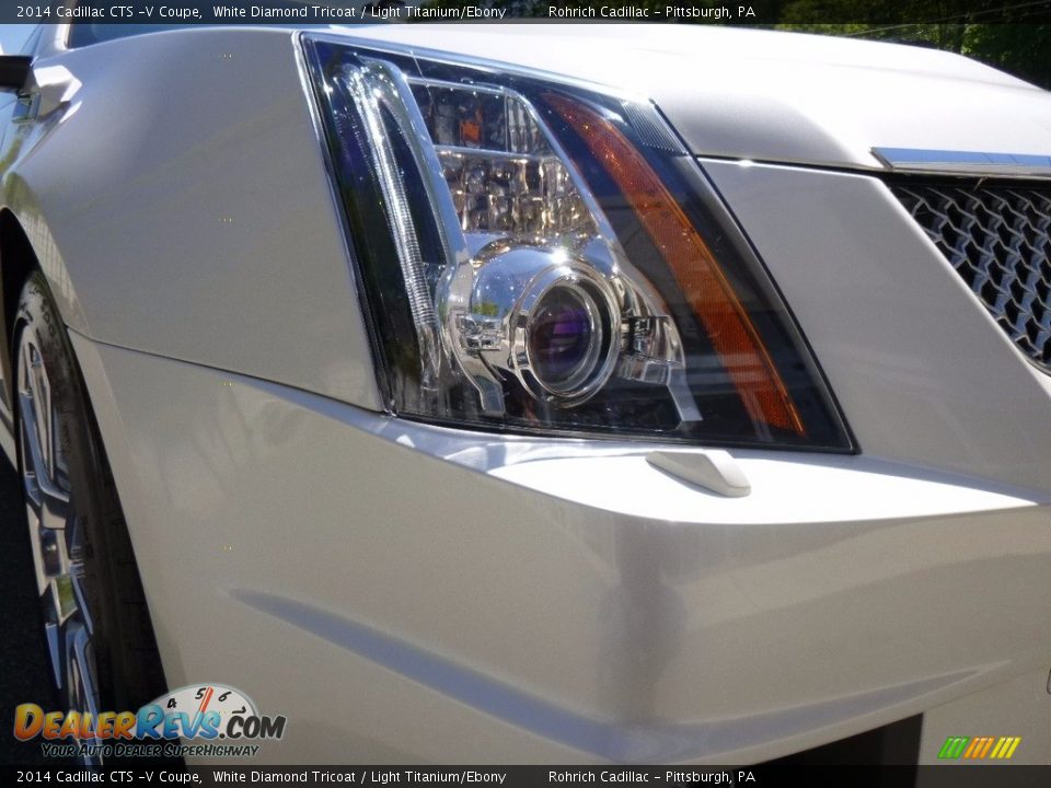 2014 Cadillac CTS -V Coupe White Diamond Tricoat / Light Titanium/Ebony Photo #10