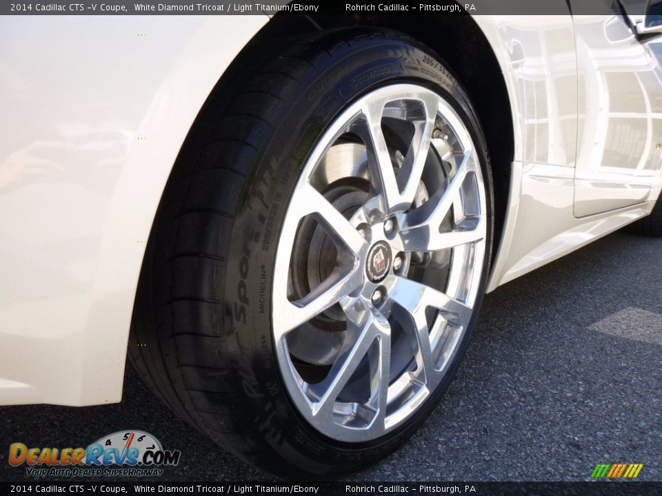 2014 Cadillac CTS -V Coupe White Diamond Tricoat / Light Titanium/Ebony Photo #12